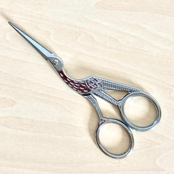 レトロで可愛い☆【鳥のデザインシザー】（big・シルバー） ハサミ