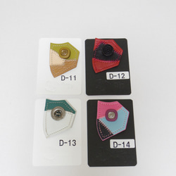 革とボタンのブローチ　typeD 4枚目の画像
