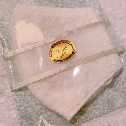 再出品] 夏マスク 百合子マスク 上品清楚 リーフ柄100%コットン 