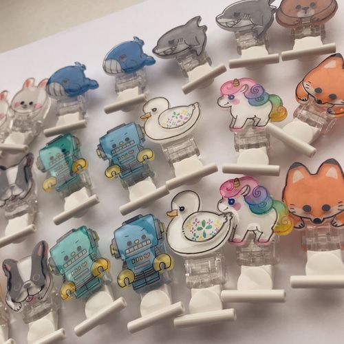 再販！穴あき防止 ネームクリップ （ユニコーン） 雑貨・その他