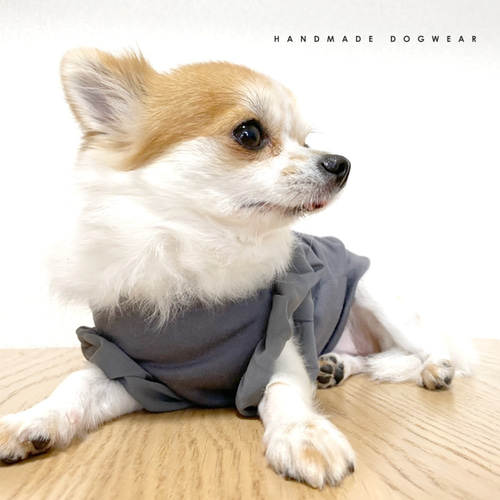 ハンドメイド 犬服 Sサイズ 小型犬 Tシャツ くまプリント リメイク