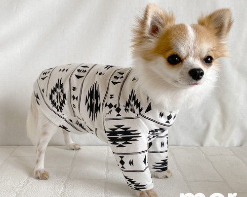 ハンドメイド☆犬服 Sサイズ(3-4kg向け) ネイティブ柄Tシャツ