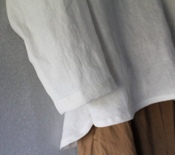 linen pull over shirt　リネン プルオーバーシャツ 3枚目の画像