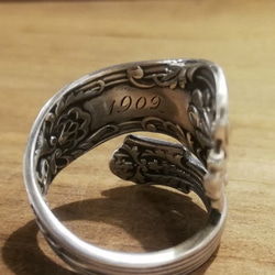 大尺寸也可以。美國古董銀湯匙翻新男士戒指“安娜” _730復古 第9張的照片