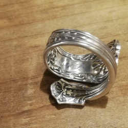 大尺寸也可以。美國古董銀湯匙翻新男士戒指“安娜” _730復古 第10張的照片