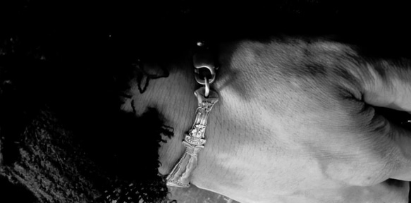 インディアンレリーフのアメリカアンティークシルバースプーンのリメイクメンズブレスレット_0741 7枚目の画像
