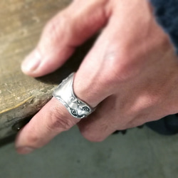 您想要戴在食指上的美國古董銀湯匙重製男士戒指_0742 Vintage 第3張的照片