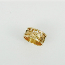 ＊受注製作＊豪華なルネサンス文様。繊細な透かし細工が目を惹くK18金ゴールドリング(M)結婚指輪にも 4枚目の画像