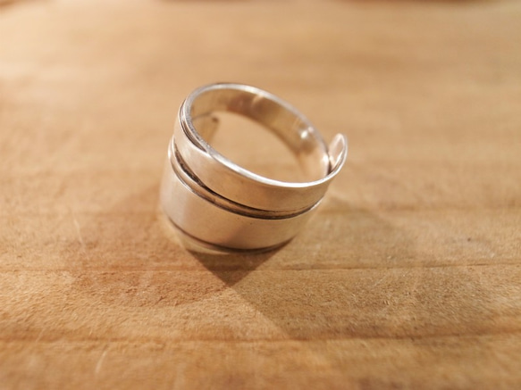 女士銀色古董勺子改造戒指_0597 第3張的照片