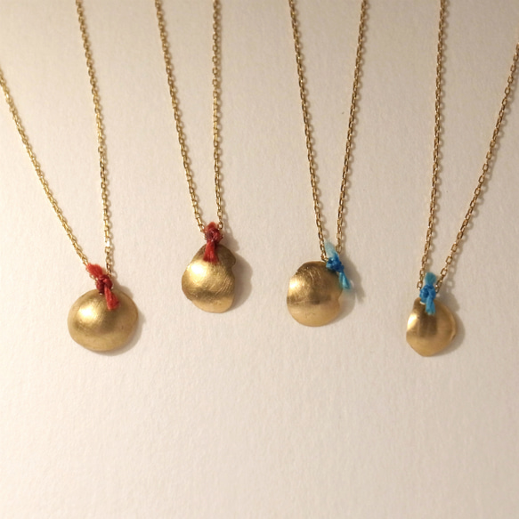 breeze：18金ゴールドネックレス：シングルRed　レディース Gold Necklace 3枚目の画像