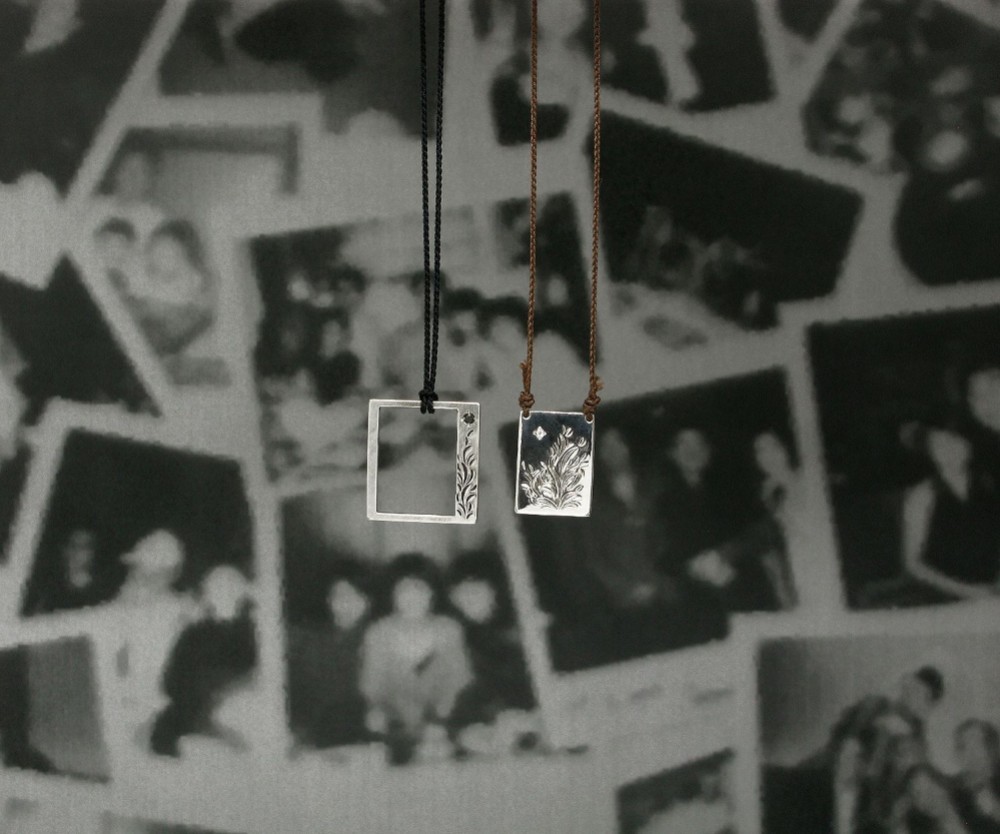 「未来へ」シルバーペアネックレス with ダイヤモンド,ブラックダイヤ 21,922円