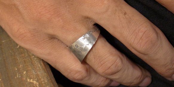手工雕刻的古董銀湯匙重製戒指“松樹” _0661 第8張的照片