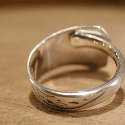 手工雕刻的古董銀湯匙重製戒指“松樹” _0661 第9張的照片