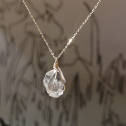美麗的護身符水晶 K18 金赫基默鑽石項鍊 007 推薦女士 第2張的照片