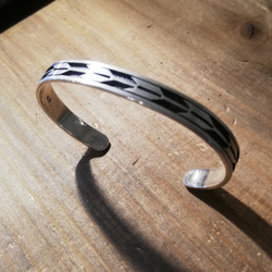 [Arrow Bangle] Japanese Pattern Overlay Silver Recommended for w 第3張的照片