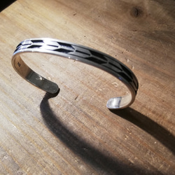 [Arrow Bangle] Japanese Pattern Overlay Silver Recommended for w 第6張的照片