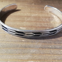 [Arrow Bangle] Japanese Pattern Overlay Silver Recommended for w 第8張的照片