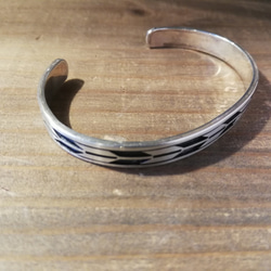 [Arrow Bangle] Japanese Pattern Overlay Silver Recommended for w 第9張的照片