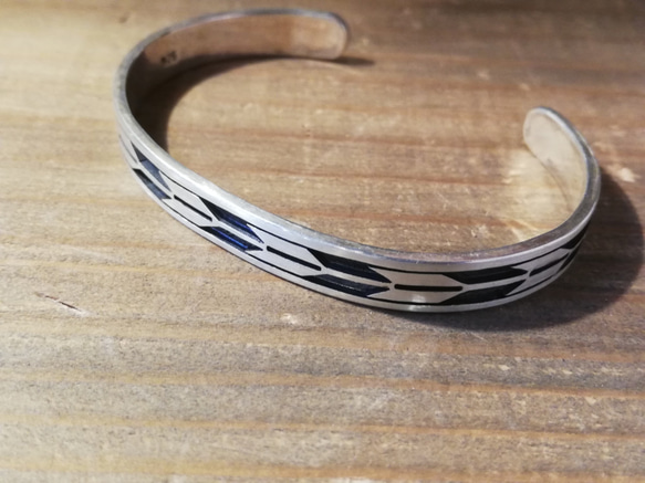 [Arrow Bangle] Japanese Pattern Overlay Silver Recommended for w 第10張的照片