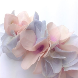 petal barrette 8cm☆dusty pink×light gray 2枚目の画像