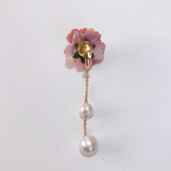 rose×pearl earring 3枚目の画像