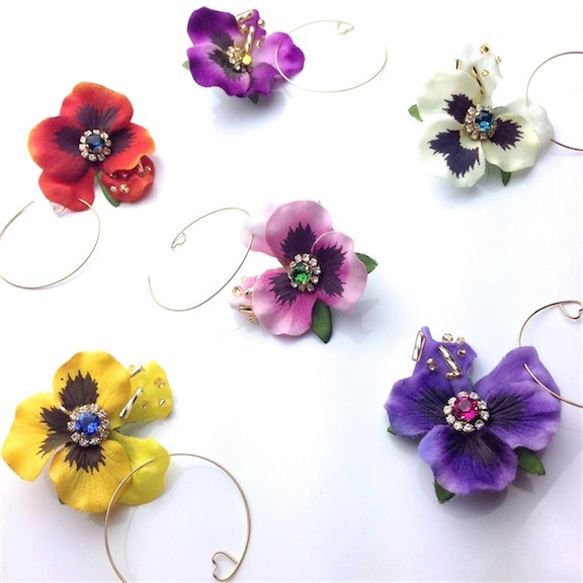 asymmetry pierce♡pansy♡全６色 1枚目の画像