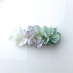petal barrette 8cm☆fairy☆ green gradation 1枚目の画像
