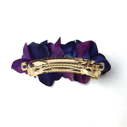 petal barrette 8cm☆navy×deep purple 3枚目の画像