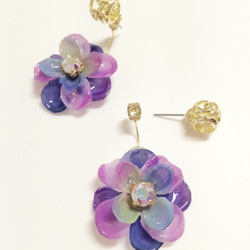 glass flower pierce☆purplish 3枚目の画像