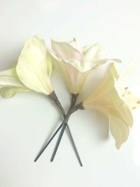 ornamental hairpin♡amaryllis♡全3色 2枚目の画像