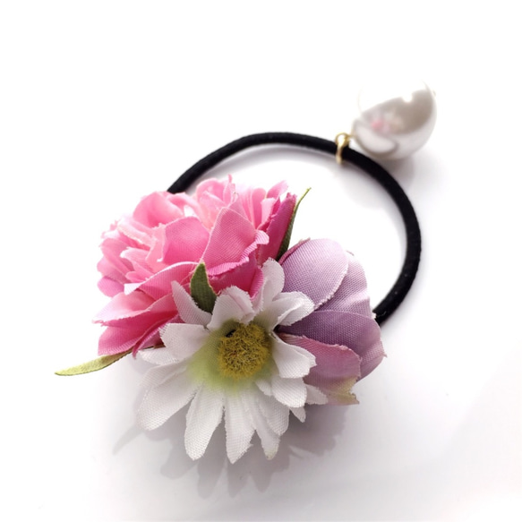 hair elastic♡petit bouquet♡no.5（イヤリングに変更可） 1枚目の画像