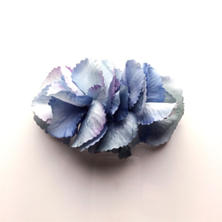 petal barrette 8cm☆Watercolor☆blue 1枚目の画像