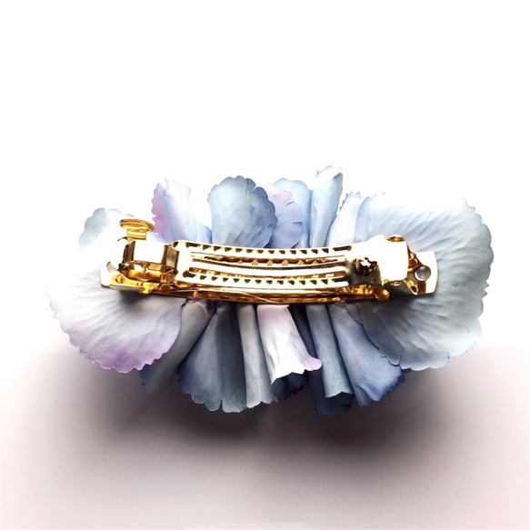 petal barrette 8cm☆Watercolor☆blue 3枚目の画像