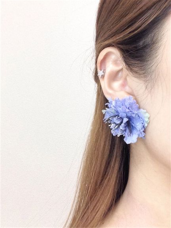 “yagurumasou”pierce/earring☆deep blue 3枚目の画像