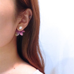 petal catch pierce☆purple×green 1枚目の画像