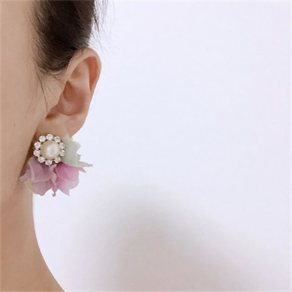 pearl bijoux×petal catch pierce/earring♡tweet dreams☆ 1枚目の画像