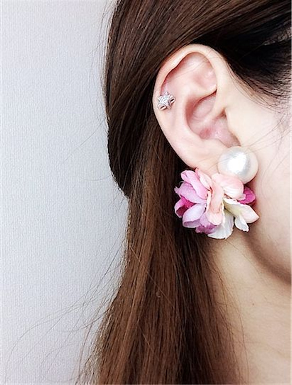 2way flower ball pierce☆全４色 1枚目の画像