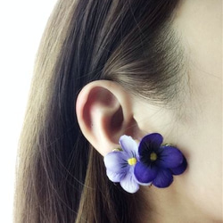 petite bouquet earring☆viola 2枚目の画像