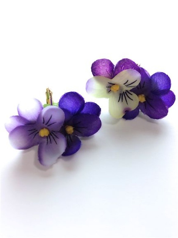 petite bouquet earring☆viola 3枚目の画像