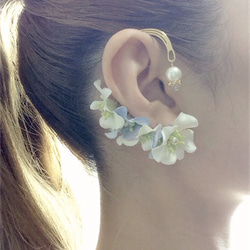 blossom rose ear hook☆ frill☆全３色 1枚目の画像