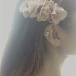 petal  barrette 8cm☆times☆blue 4枚目の画像