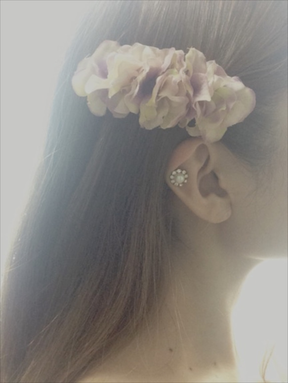 petal  barrette 8cm☆times☆blue 4枚目の画像