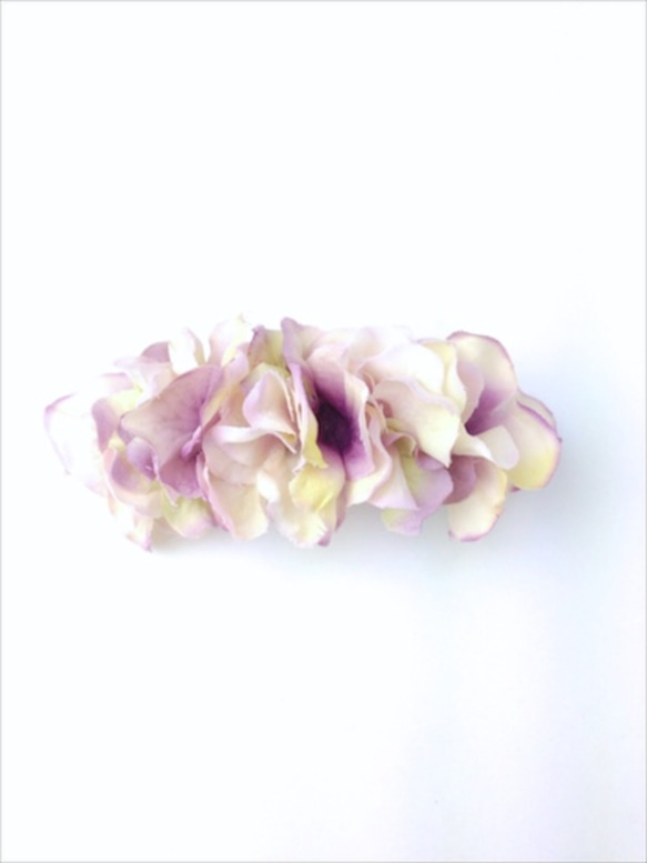 petal  barrette 8cm☆times☆mauve 1枚目の画像