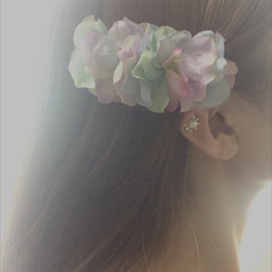 petal barrette 8cm☆translucent☆water lily 3枚目の画像