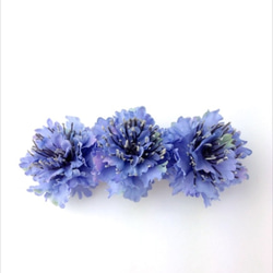flower barrette 8cm☆yagurumasou☆blue purple 2枚目の画像