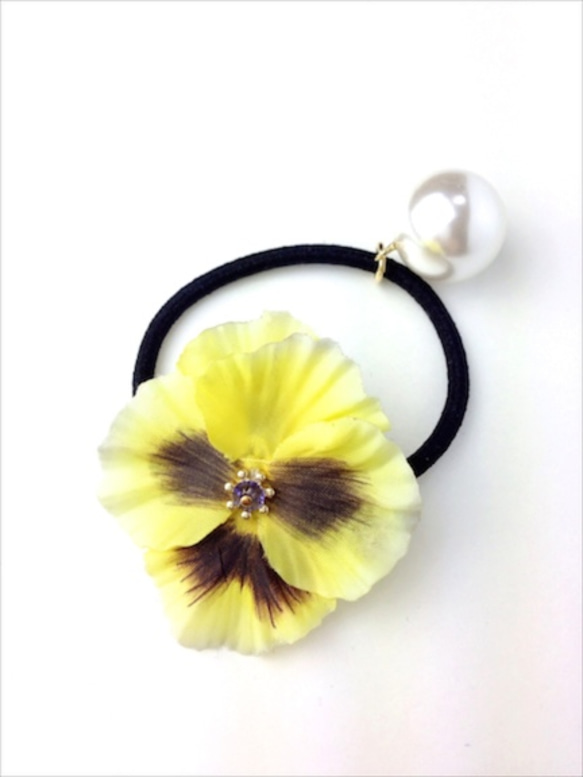 hair elastic♡frill pansy♡yellow 1枚目の画像