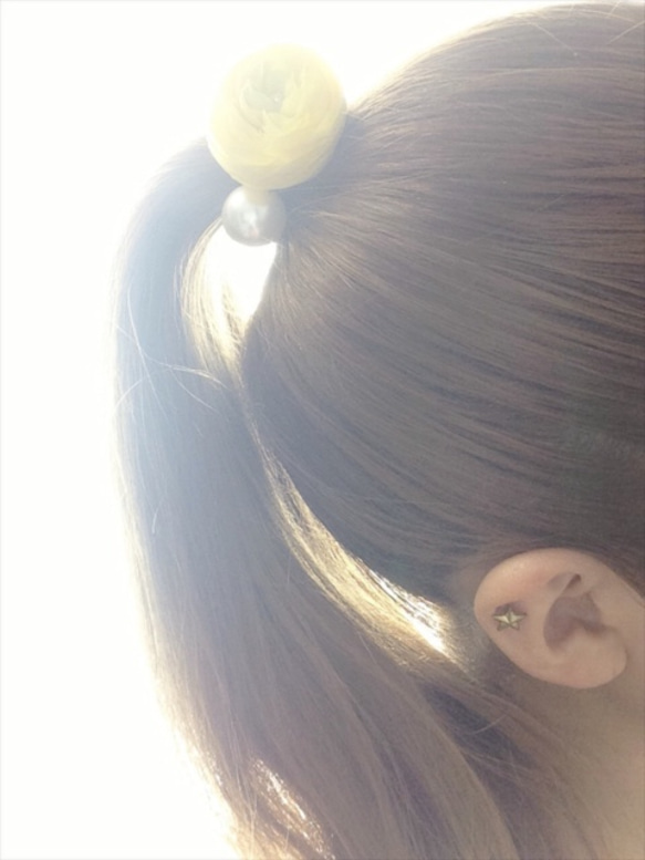 hair elastic♡Ranunculus♡fuchsia 3枚目の画像