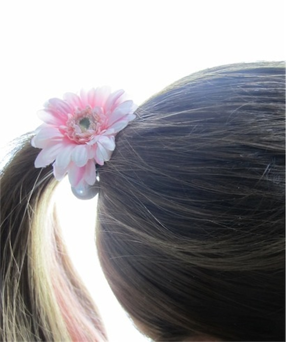 ☆sale☆hair elastic♡gerber a♡white 4枚目の画像