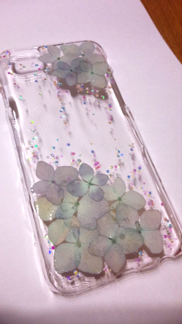 本物のお花　紫陽花のiPhoneケース 4枚目の画像