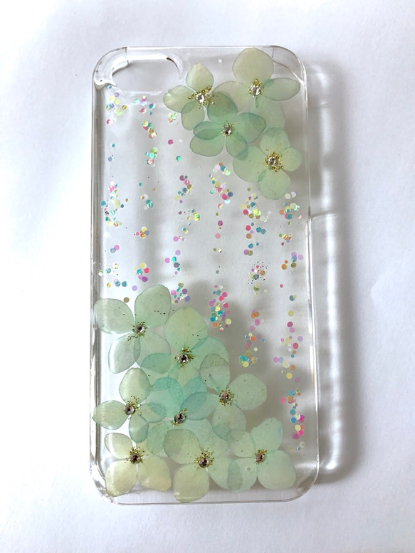 本物のお花　紫陽花のiPhoneケース 4枚目の画像